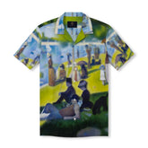 Chemise à manches courtes avec col camp et imprimé Match